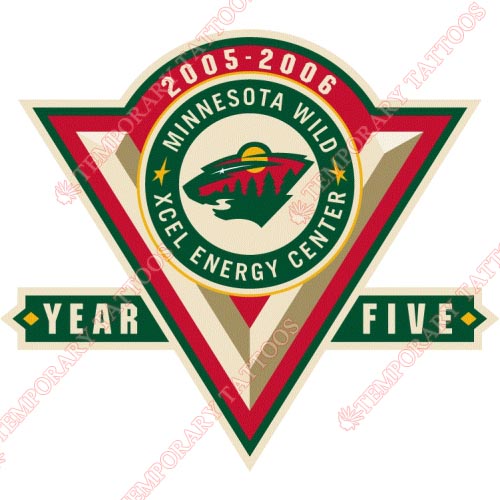 Minnesota Wild Customize Temporary Tattoos Stickers NO.197